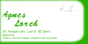 agnes lorch business card